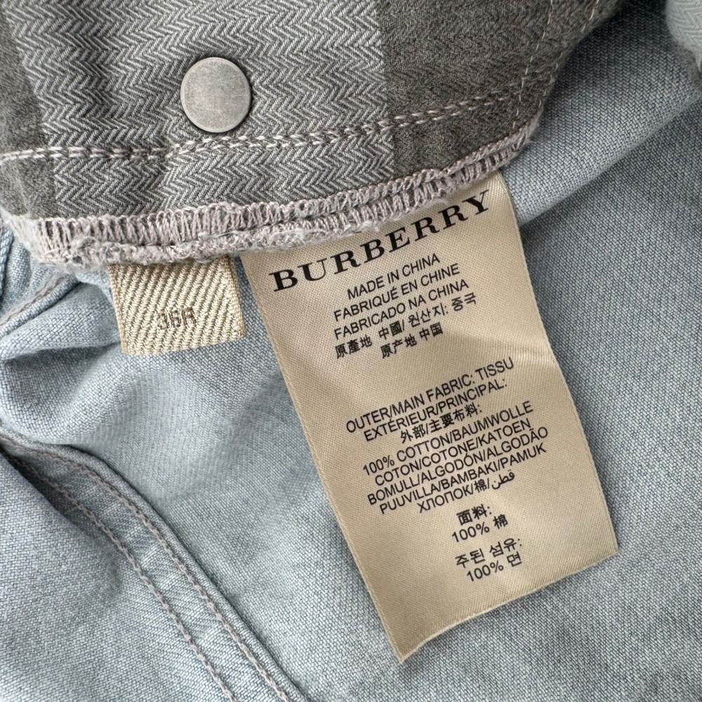 Burberry Brit Jeans Mens 36x32 Grey Slim Fit Button Fly Denim Pants - Picture 11 of 16